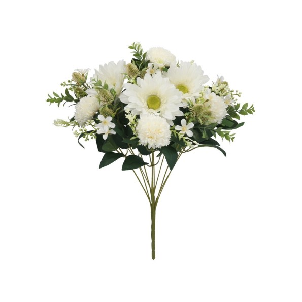 RAMO GERBERA-CRISANTEMOS  X 12-51CM (BL)