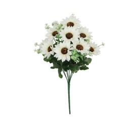 RAMO GIRASOL X 9 - 44 CM (BLANCO)