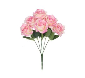 RAMO ROSAS SATIN  X 6-43 CM (ROSA)
