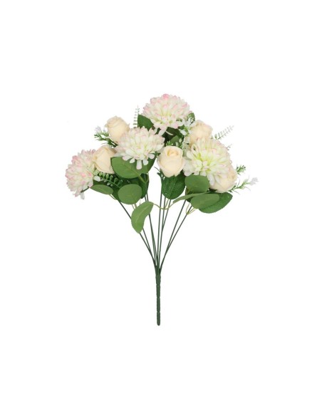 RAMO CRISANTEMO-CAPULLOS X 9-44 CM (CREMA)