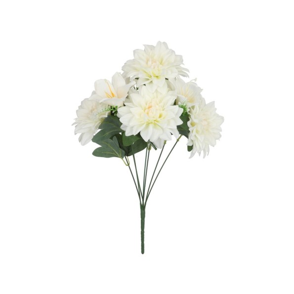 RAMO DALIAS-AZUCENA X 7-46 CM (BLANCO)