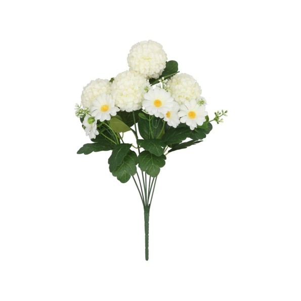 RAMO POM-POM X 7 - 43 CM (BLANCO)
