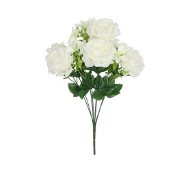 RAMO ROSAS BIG-LILIES X 8-46 CM (BLANCO)