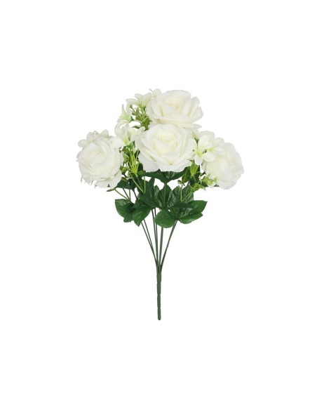 RAMO ROSAS BIG-LILIES X 8-46 CM (BLANCO)
