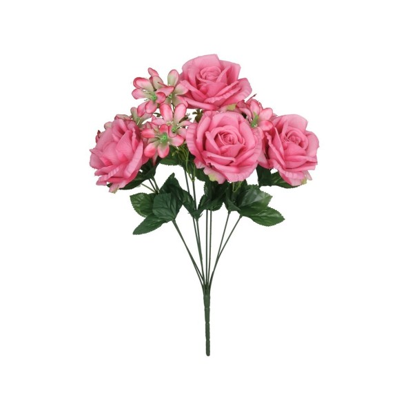 RAMO ROSAS BIG-LILIES X 8-46 CM (FUCSIA)
