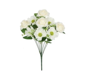 RAMO ROSAS-COSMOS X 9 -46 CM (BLANCO)