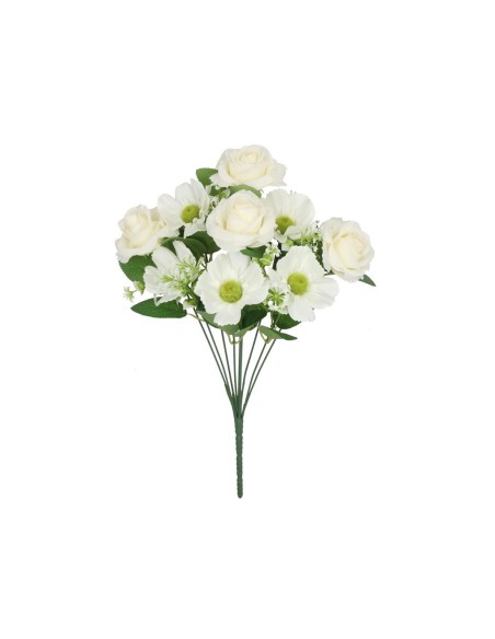 RAMO ROSAS-COSMOS X 9 -46 CM (BLANCO)