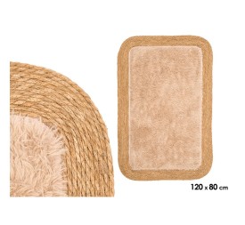 ALFOMBRA YUTE ANTIDES RECT PELO BEIGE 120X80CM