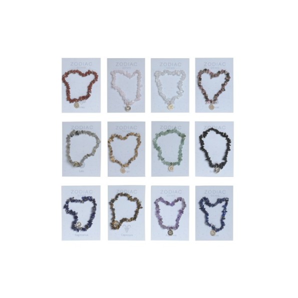 PULSERAS GEMAS 1X0,8X18,5 SIGNOS DEL ZODIACO 12 SURT