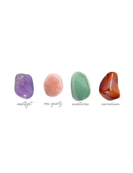 LLAVERO PIEDRA ZINC 3X0,1X8 CUARZO ROSA 4 SURT.