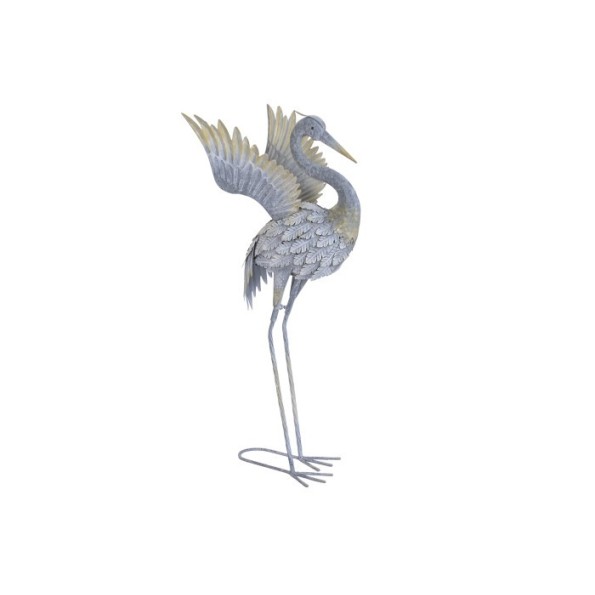 FIGURA METAL 34X40,6X82,6 GARZA GRIS