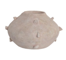 JARRON TERRACOTA 27X27X18 PINCHOS ARTESANAL BEIGE