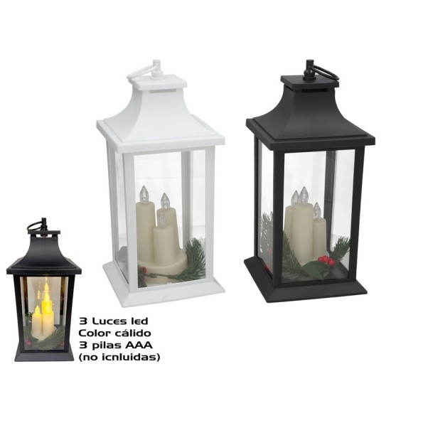 FAROL LED PLASTICO 2 STD. 14X14X31CM