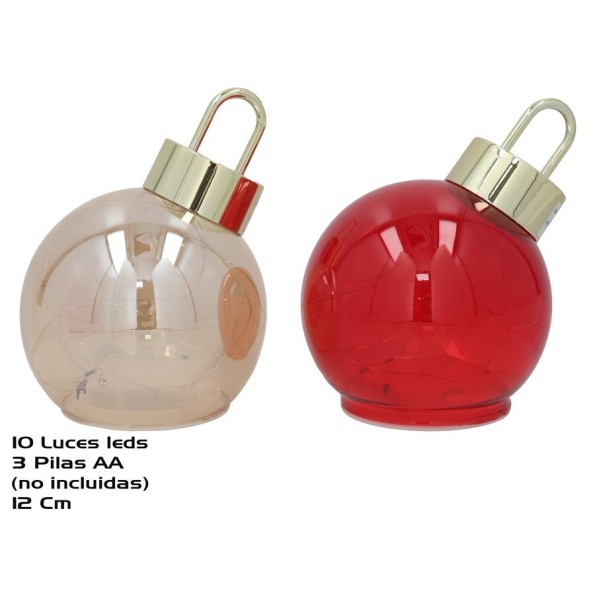 BOLA CRISTAL C/ LED 2STD 12CM