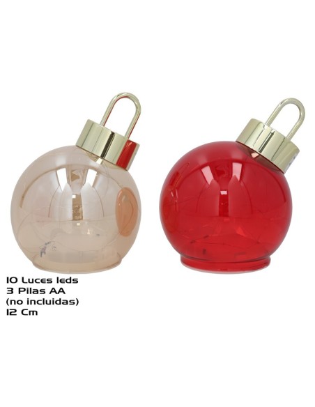 BOLA CRISTAL C/ LED 2STD 12CM