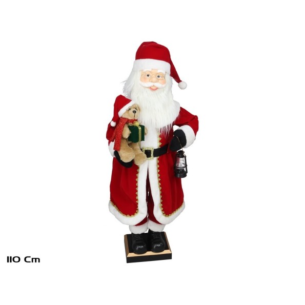 PAPA NOEL EN MOVIMIENTO 110CM C/ LUZ