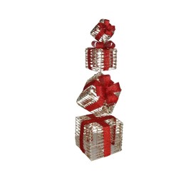 CAJAS REGALO X4 C/100 LUCES 25X90CM ORO