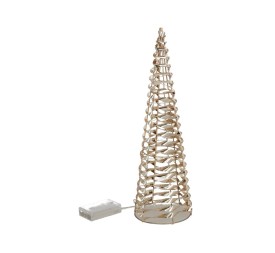 CONO C/40 LUCES 12X12X40CM DORADO
