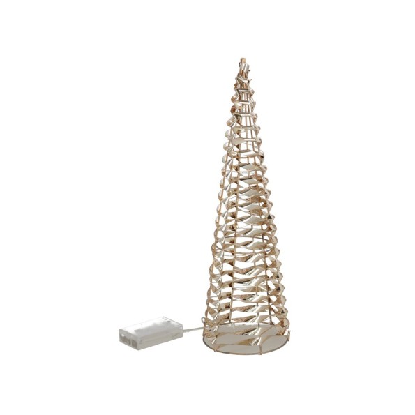 CONO C/40 LUCES 12X12X40CM DORADO