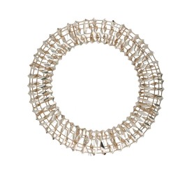 CORONA C/80 LUCES 40X7X40CM DORADO