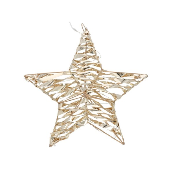 ESTRELLA C/40 LUCES 30X7X30CM DORADO
