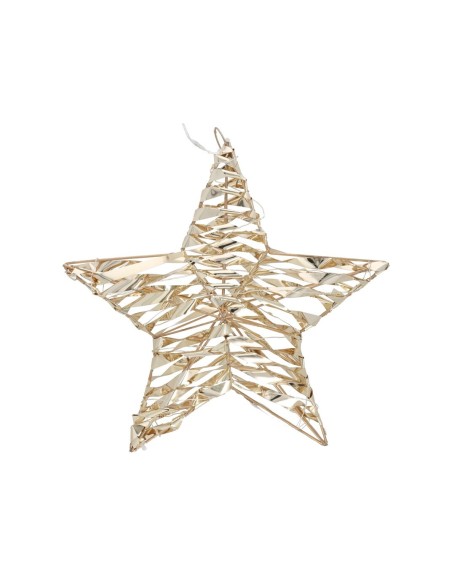 ESTRELLA C/40 LUCES 30X7X30CM DORADO