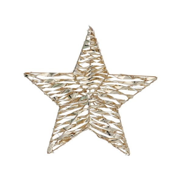 ESTRELLA C/60 LUCES 40X8X40CM DORADO