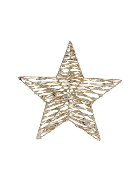 ESTRELLA C/60 LUCES 40X8X40CM DORADO
