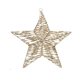 ESTRELLA C/80 LUCES 50X10X50CM DORADO