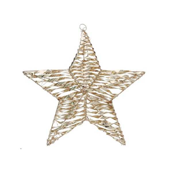 ESTRELLA C/80 LUCES 50X10X50CM DORADO