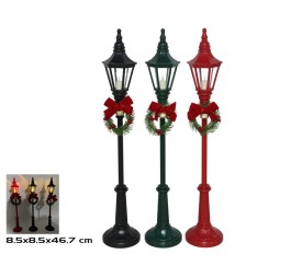 FAROLA NAVIDAD LUZ 3 STD. 8.5X8.5X46.7CM