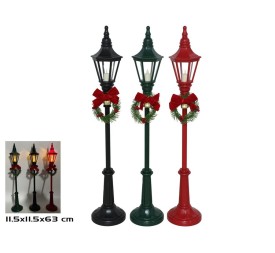 FAROLA NAVIDAD LUZ 3 STD. 11.5X11.5X63CM