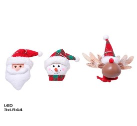PAPA NOEL COLGANTE C/LED 3STD 9X8X13CM PARX I