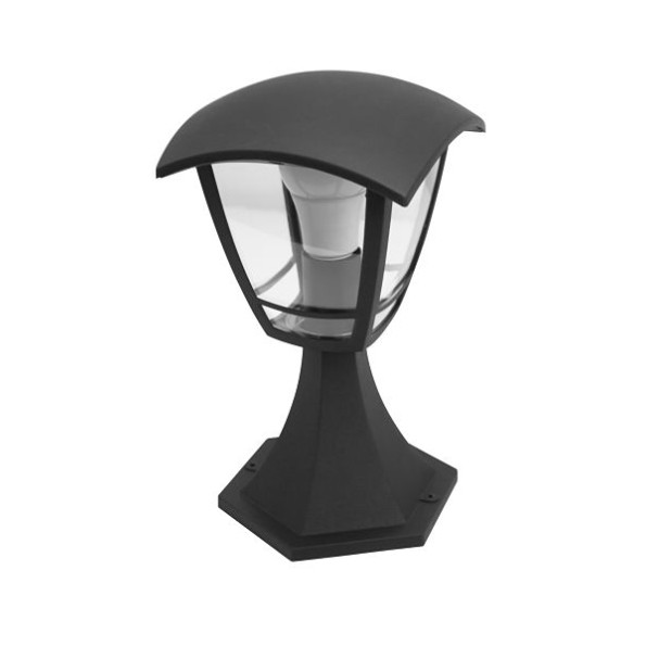 APLIQUE EXTERIOR SOBREMURO PLASTICO NEGRO 1 LUZ BOMBILLA NO