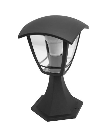 APLIQUE EXTERIOR SOBREMURO PLASTICO NEGRO 1 LUZ BOMBILLA NO