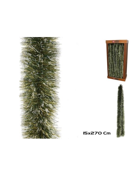 GUIRNALDA DORADA PUNTAS BLANCAS 150MM X 2,7M