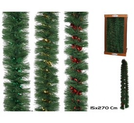 GUIRNALDA VERDE 150MM X 2,7M TRENZADA