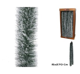 GUIRNALDA PLATA PUNTAS BLANCAS 150MM X 2,7M