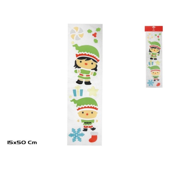 PEGATINA VENTANA 15X50CM ELFOS KEWPIE
