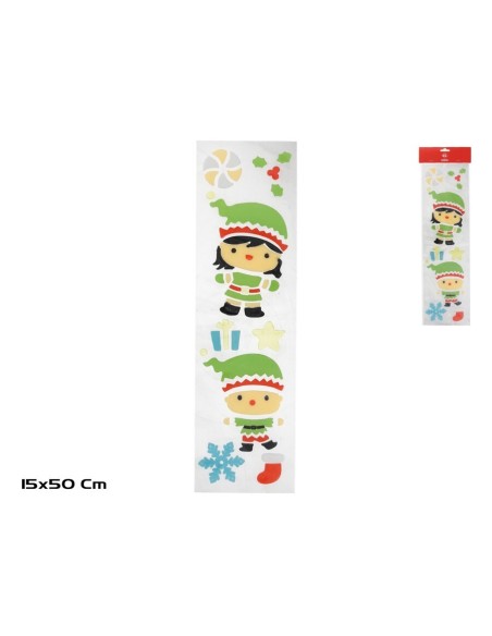 PEGATINA VENTANA 15X50CM ELFOS KEWPIE