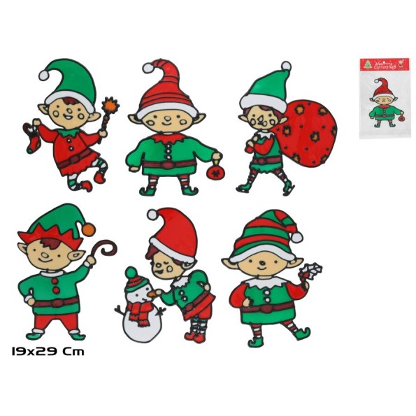 PEGATINA VENTANA NAVIDAD 19X29CM MOD 3