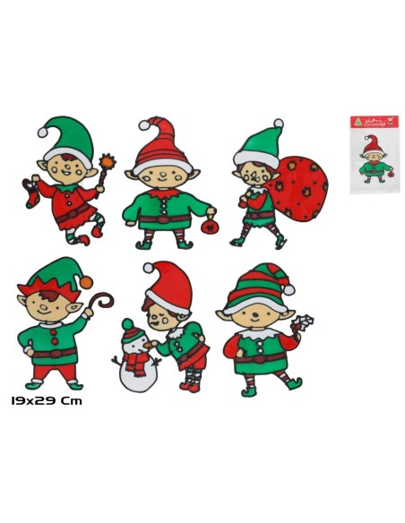 PEGATINA VENTANA NAVIDAD 19X29CM MOD 3