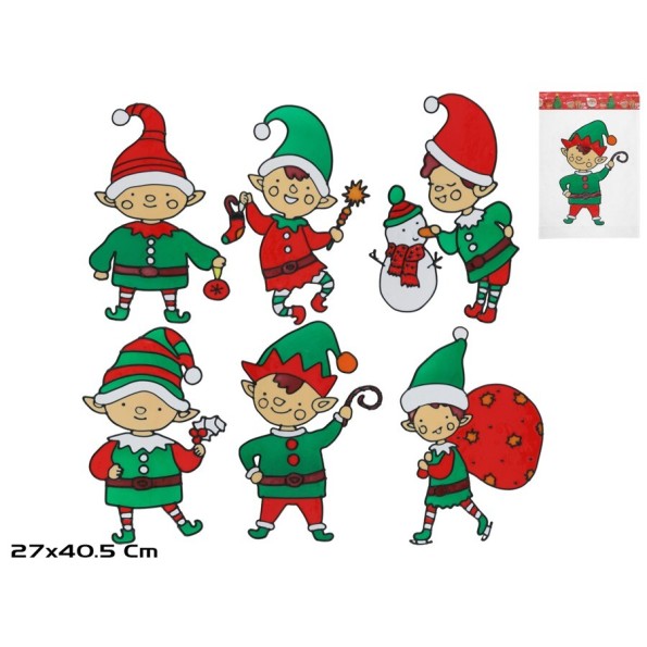 PEGATINA VENTANA NAVIDAD 27X40,5CM MOD 3
