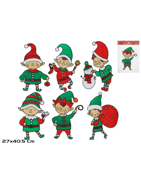 PEGATINA VENTANA NAVIDAD 27X40,5CM MOD 3