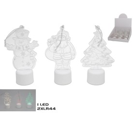 FIGURA NAVIDAD LED 3STD 7X3.8X12.6CM