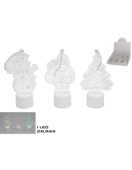 FIGURA NAVIDAD LED 3STD 7X3.8X12.6CM