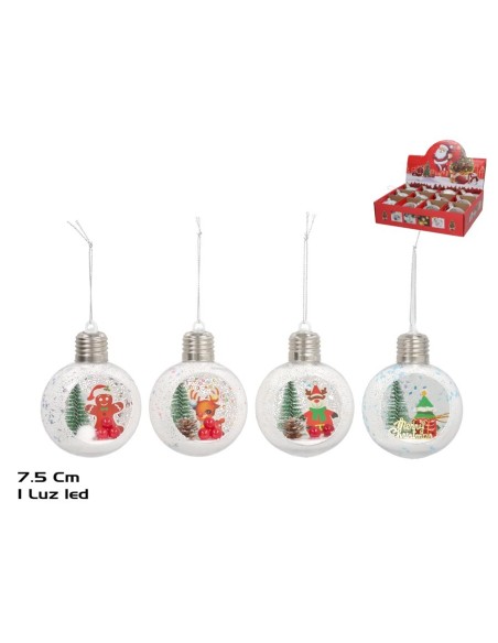 COLGANTE BOLA NAVIDAD 4 STD. D7.5XH10CM KALUN