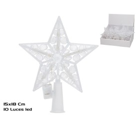 PUNTA ESTRELLA PINO NAVIDAD 15X18CM 10 LED