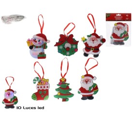 COLGANTE XMAS CON 10LED 6 STD. 11X13CM LOUV