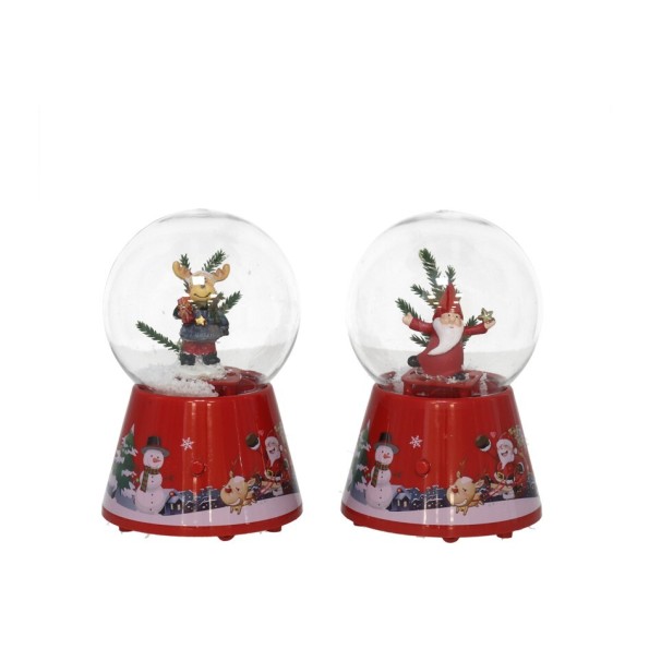 ESFERA NIEVE Y MUSICA 1LED DECO 2STD 11X11X17,5CM